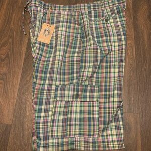 Brork Jean Cargo Shorts Men’s 42 Multicolor Plaid Baggy